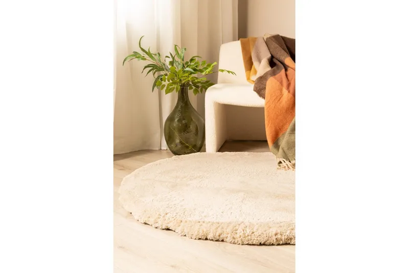 Ryamatta Royal Deluxe Rund - 160x160 cm, Nature - Textil & mattor - Mattor - Modern matta - Ryamatta & luggmatta