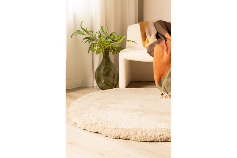 Ryamatta Royal Deluxe Rund - 160x160 cm, Nature - Textil & mattor - Mattor - Modern matta - Ryamatta & luggmatta