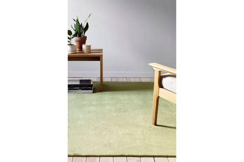 Satine Matta 80x250 cm Grön - Vm Carpet - Textil & mattor - Mattor - Modern matta - Ryamatta & luggmatta