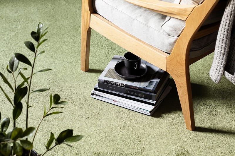 Satine Matta Rund 160 cm Grön - Vm Carpet - Textil & mattor - Mattor - Modern matta - Ryamatta & luggmatta