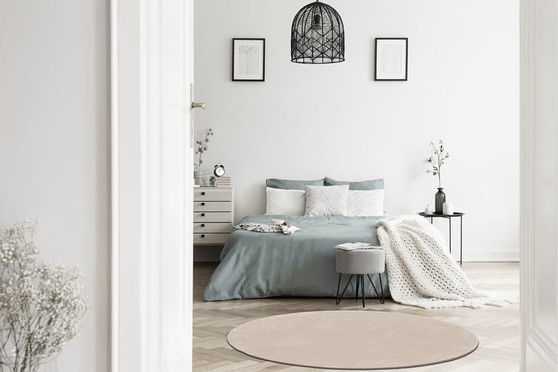 Sheraton Ryamatta Rund 120 cm - Creme - Textil & mattor - Mattor - Modern matta - Ryamatta & luggmatta