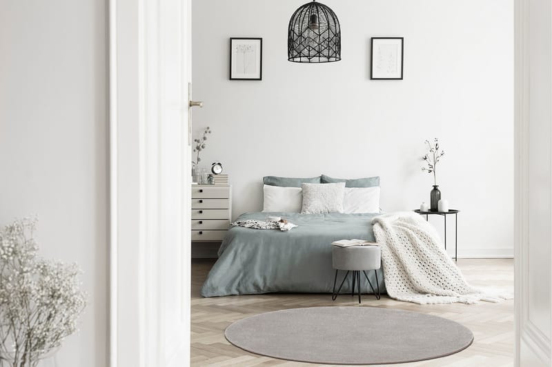 Sheraton Ryamatta Rund 120 cm - Silver - Textil & mattor - Mattor - Modern matta - Ryamatta & luggmatta