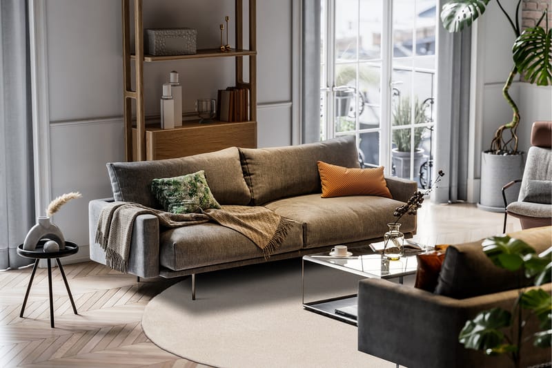 Sheraton Ryamatta Rund 240 cm - Creme - Textil & mattor - Mattor - Modern matta - Ryamatta & luggmatta