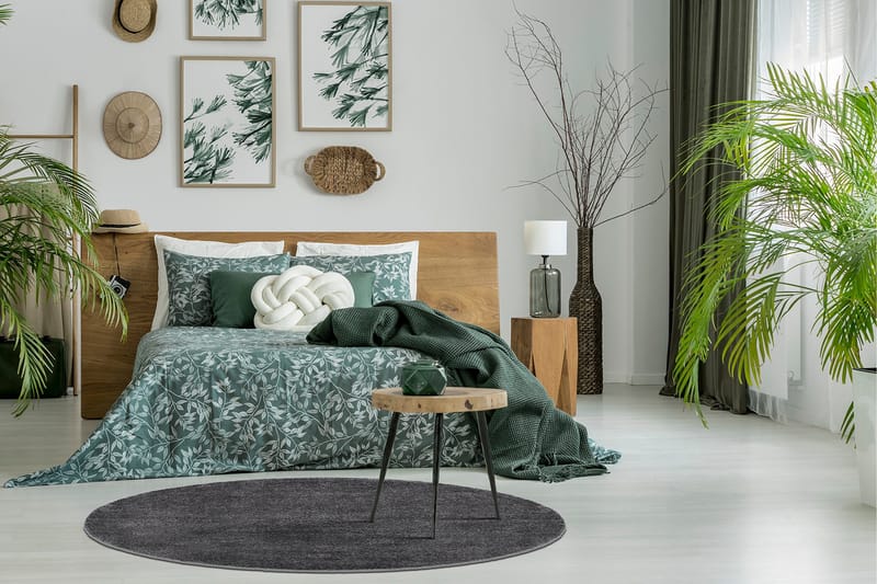Sheraton Ryamatta Rund 80 cm - Grafit - Textil & mattor - Mattor - Modern matta - Ryamatta & luggmatta