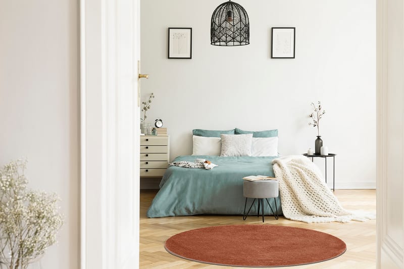 Sheraton Ryamatta Rund 80 cm - Terracotta - Textil & mattor - Mattor - Modern matta - Ryamatta & luggmatta