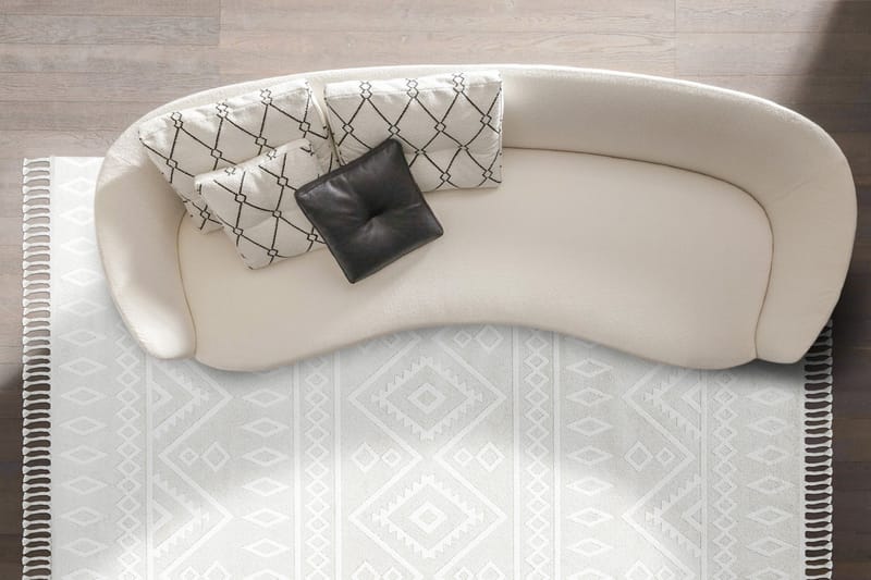 Santorini Wiltonmatta 100x200 cm Rektangulär - Creme - Textil & mattor - Mattor - Modern matta - Friezematta