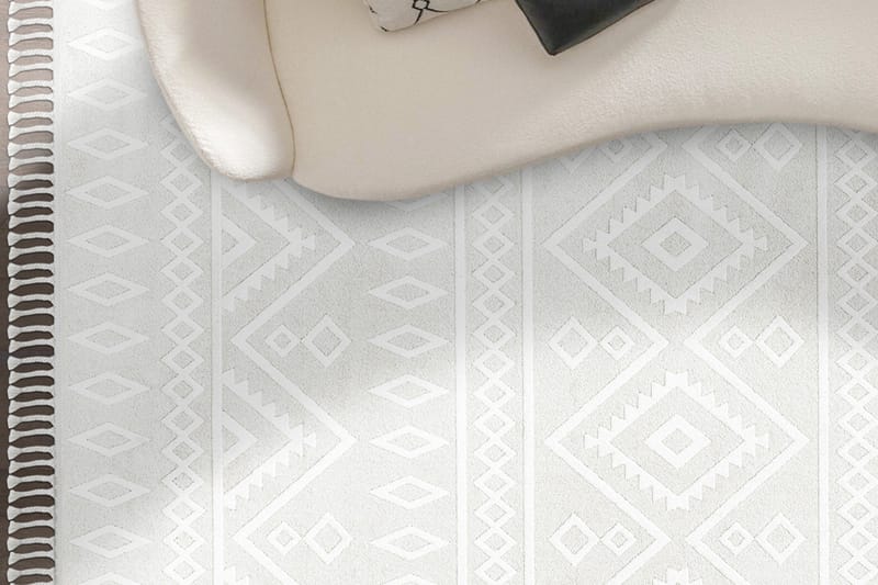 Santorini Wiltonmatta 100x200 cm Rektangulär - Creme - Textil & mattor - Mattor - Modern matta - Friezematta