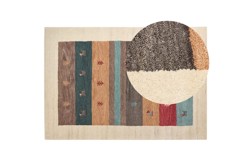 Sarilar Ryamatta 160x230 cm - Röd - Textil & mattor - Mattor - Modern matta - Ullmatta