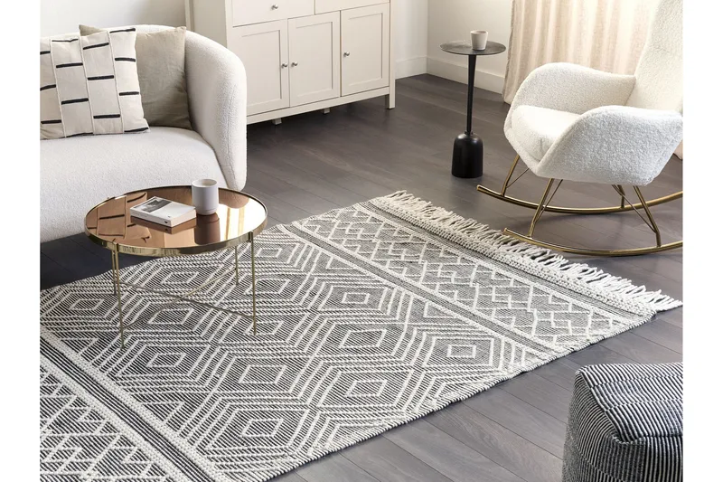 Savuca Ullmatta 160x230 cm, Svart/Vit