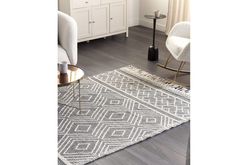 Savuca Ullmatta 160x230 cm - Svart/Vit - Textil & mattor - Mattor - Modern matta - Ullmatta