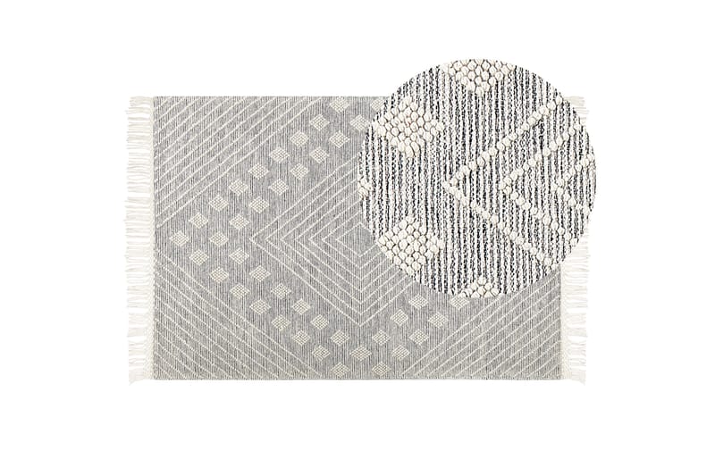 Savur Ullmatta 160x230 cm - Svart/Vit - Textil & mattor - Mattor - Modern matta - Ullmatta