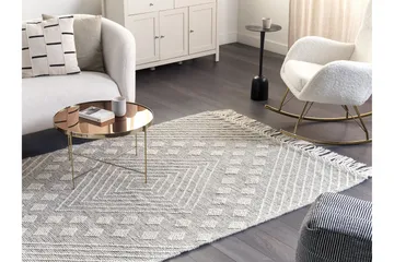 Savur Ullmatta 160x230 cm - Svart/Vit - Textil & mattor - Mattor - Modern matta - Ullmatta