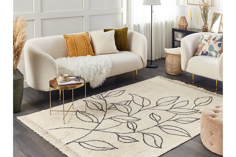 Sazli Bomullsmatta 160x230 cm - Beige - Textil & mattor - Mattor - Modern matta - Bomullsmatta