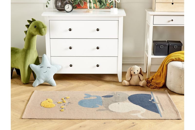 Seai Bomullsmatta 80x150 cm - Beige - Textil & mattor - Mattor - Modern matta - Bomullsmatta