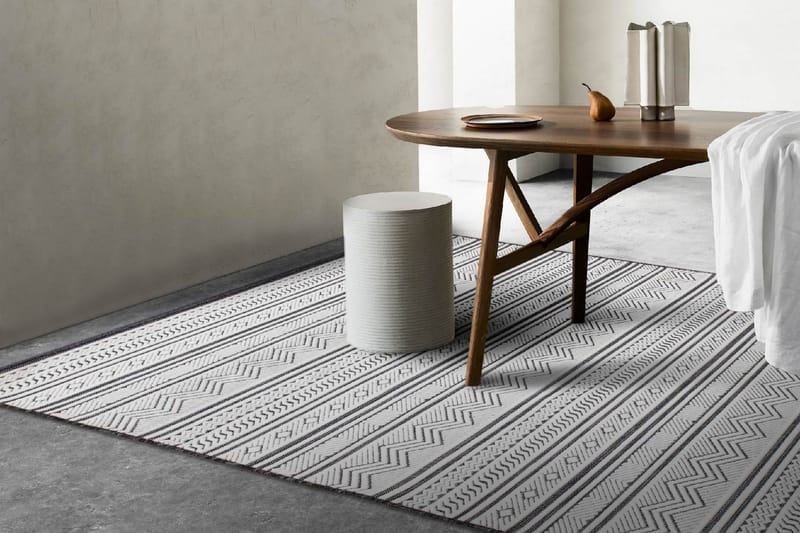 Selenel Wiltonmatta 98x300 cm Rektangulär - Svart/Vit - Textil & mattor - Mattor - Modern matta - Friezematta