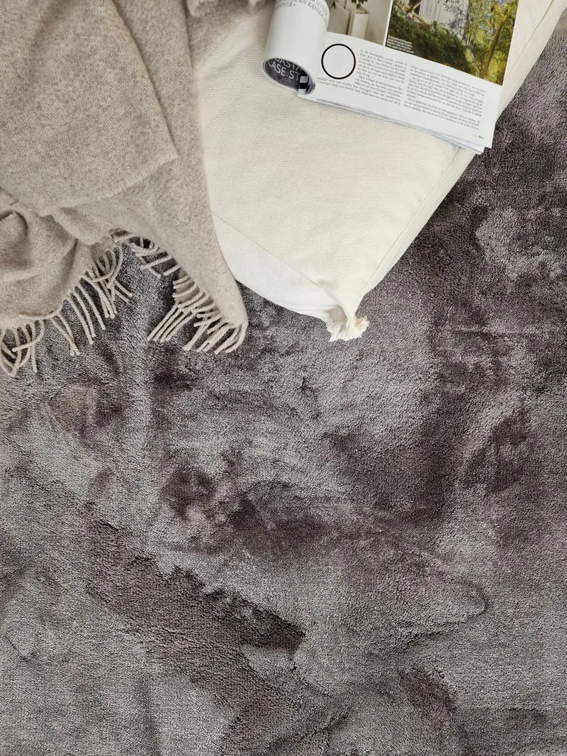 Cozy Ryamatta 110x160 cm Rektangulär - Grå - Textil & mattor - Mattor - Modern matta - Ryamatta & luggmatta