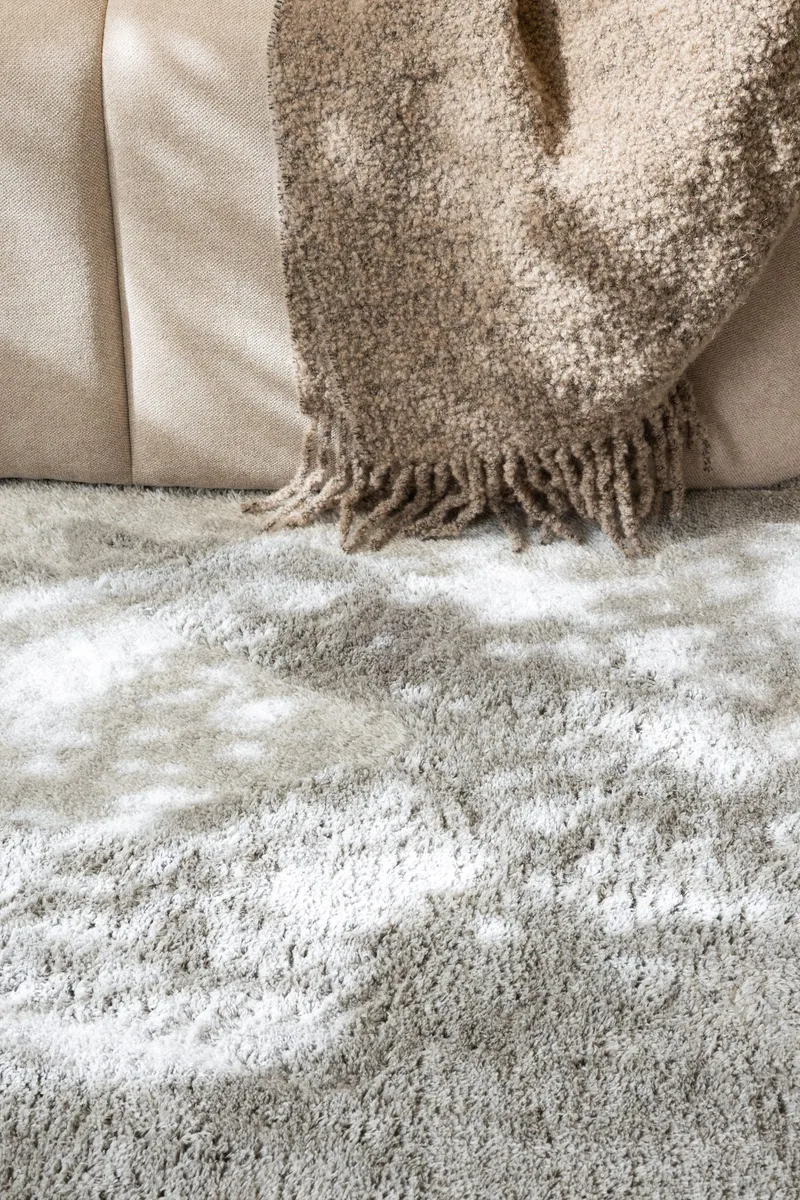 Cozy Ryamatta 110x160 cm Rektangulär - Silver - Textil & mattor - Mattor - Modern matta - Ryamatta & luggmatta