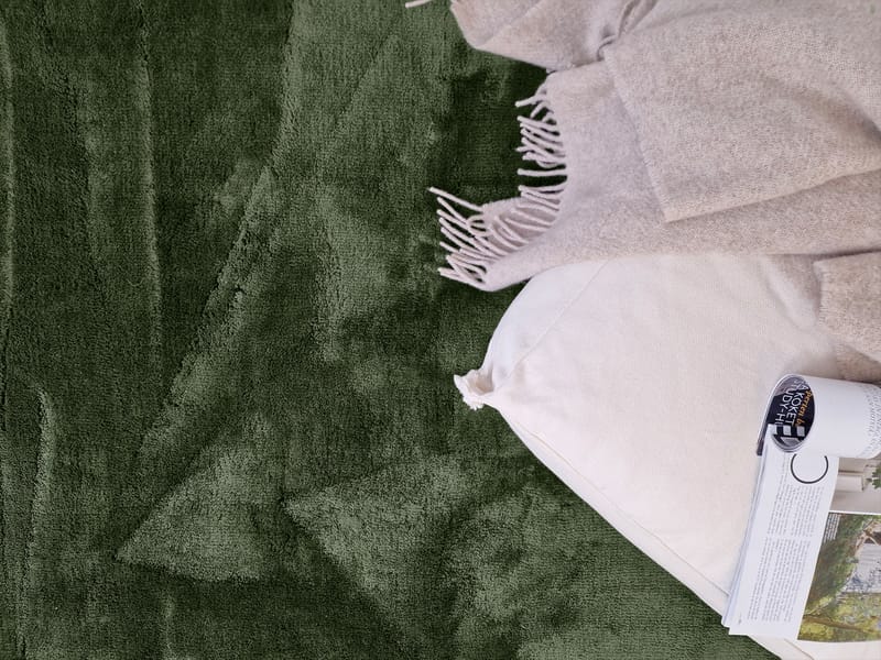 Cozy Ryamatta 133x190 cm Rektangulär - Grön - Textil & mattor - Mattor - Modern matta - Ryamatta & luggmatta