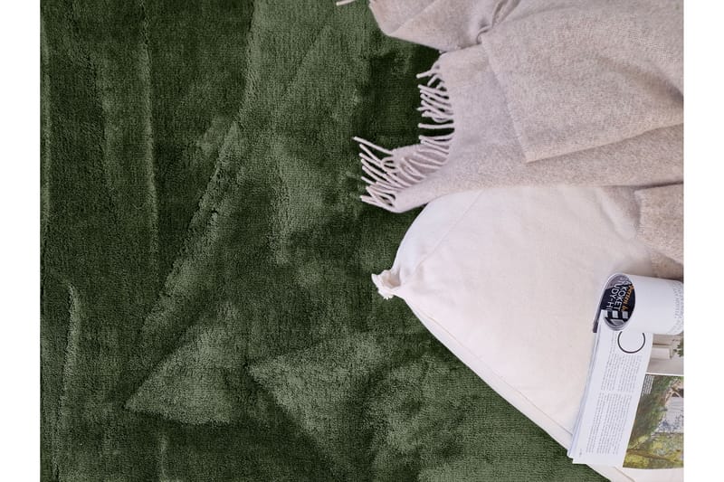 Cozy Ryamatta 133x190 cm Rektangulär - Grön - Textil & mattor - Mattor - Modern matta - Ryamatta & luggmatta