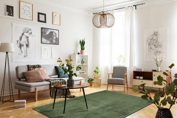 Cozy Ryamatta 133x190 cm Rektangulär - Grön - Textil & mattor - Mattor - Modern matta - Ryamatta & luggmatta