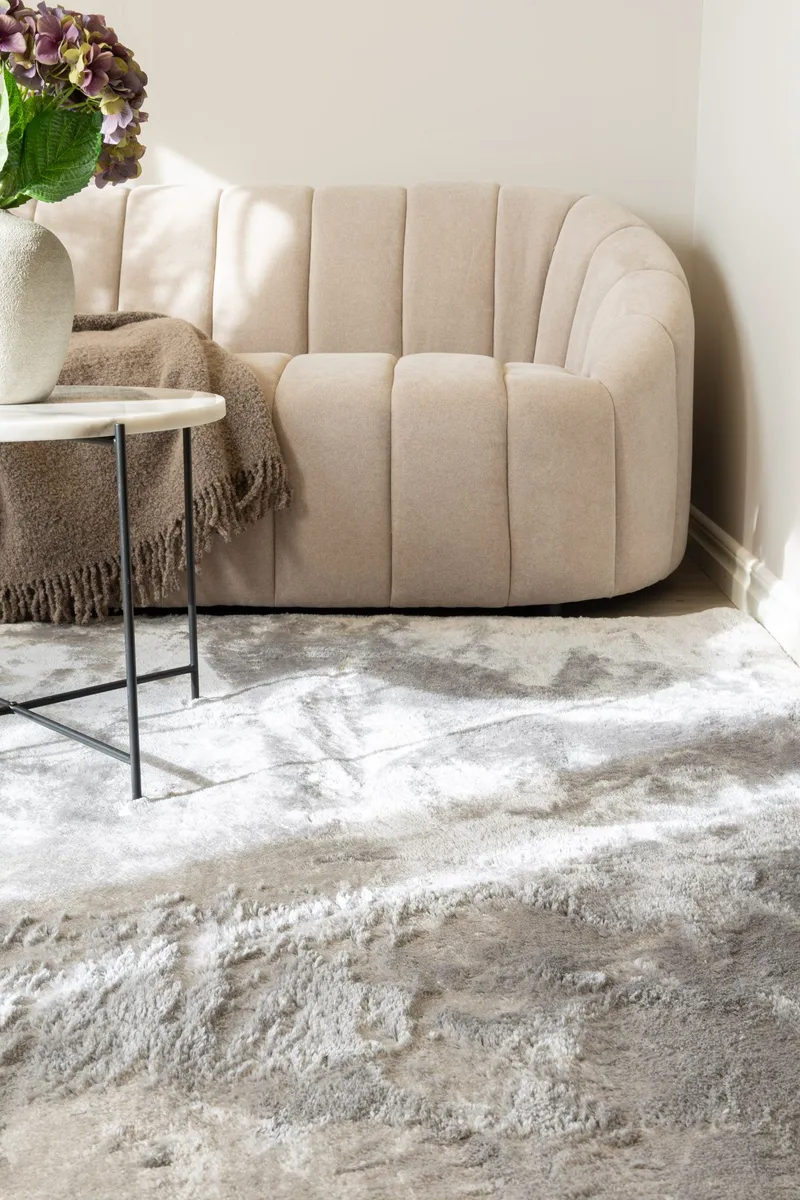 Cozy Ryamatta 133x190 cm Rektangulär - Silver - Textil & mattor - Mattor - Modern matta - Ryamatta & luggmatta