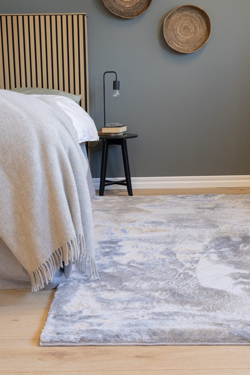 Cozy Ryamatta 133x190 cm Rektangulär - Silver - Textil & mattor - Mattor - Modern matta - Ryamatta & luggmatta