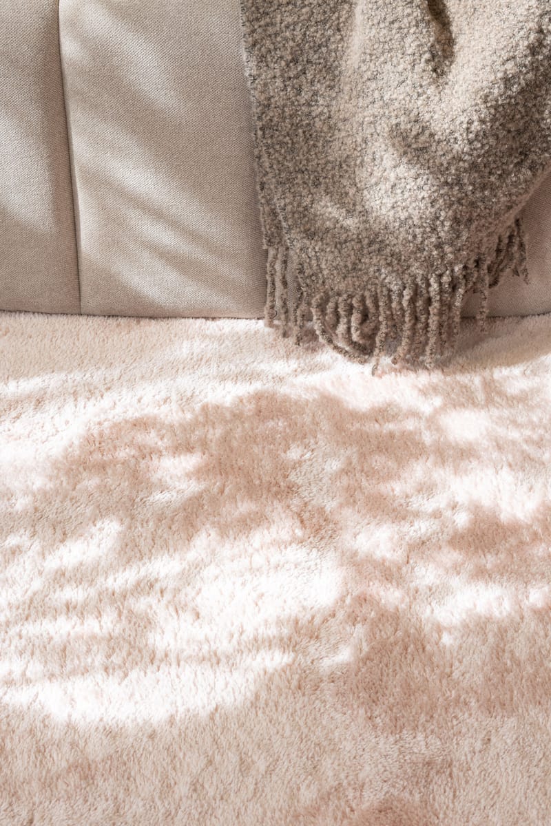 Cozy Ryamatta 200 cm Rund - Rosa - Textil & mattor - Mattor - Modern matta - Ryamatta & luggmatta