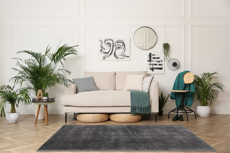 Sheraton Ryamatta Rektangulär 140x200 cm - Grafit - Textil & mattor - Mattor - Modern matta - Ryamatta & luggmatta