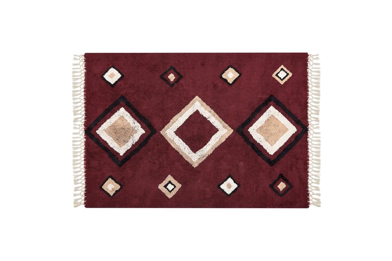 Siirt Bomullsmatta 140x200 cm, Röd