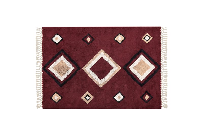 Siirt Bomullsmatta 160x230 cm - Röd - Textil & mattor - Mattor - Modern matta - Bomullsmatta