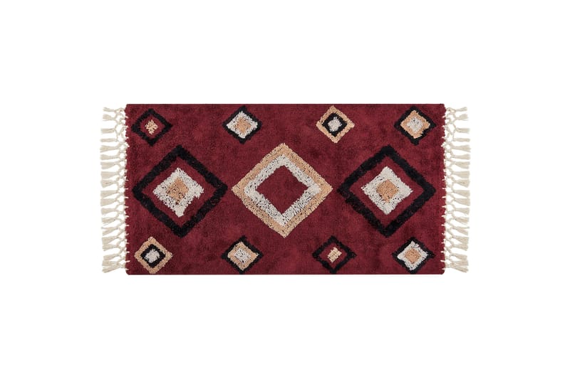 Siirt Bomullsmatta 80x150 cm, Röd