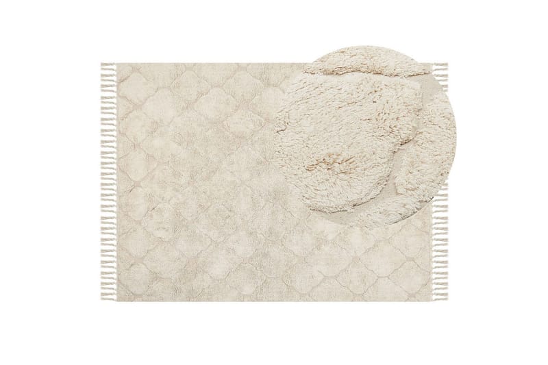 Silchar Bomullsmatta 140x200 cm - Beige - Textil & mattor - Mattor - Modern matta - Bomullsmatta