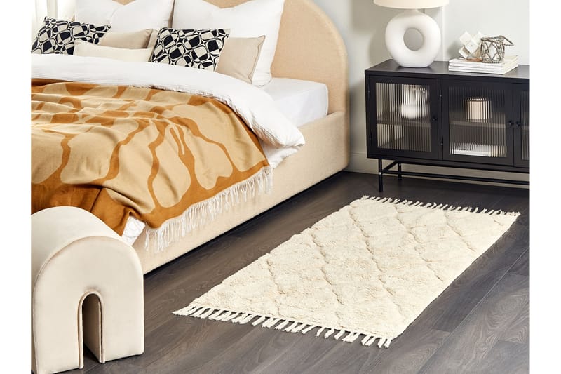 Silchar Bomullsmatta 80x150 cm - Beige - Textil & mattor - Mattor - Modern matta - Bomullsmatta