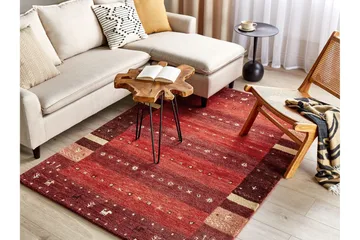 Sinanli Ryamatta 140x200 cm - Röd - Textil & mattor - Mattor - Modern matta - Ullmatta