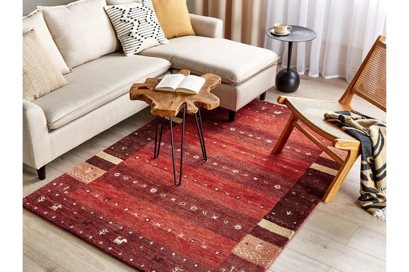 Sinanli Ryamatta 140x200 cm - Röd - Textil & mattor - Mattor - Modern matta - Ryamatta & luggmatta