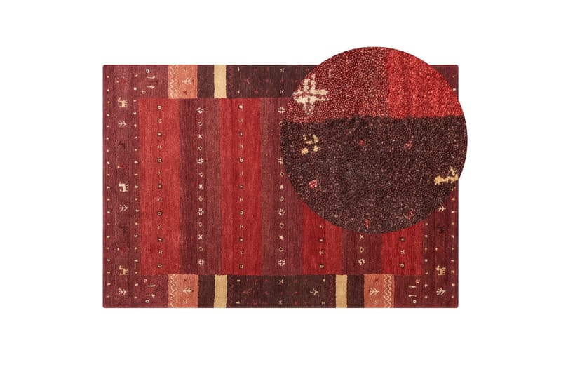 Sinanli Ryamatta 140x200 cm - Röd - Textil & mattor - Mattor - Modern matta - Ryamatta & luggmatta