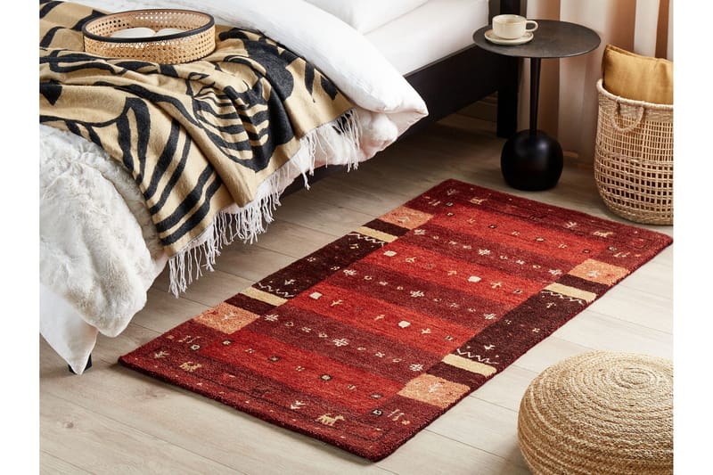 Sinanli Ryamatta 80x150 cm - Röd - Textil & mattor - Mattor - Modern matta - Ryamatta & luggmatta