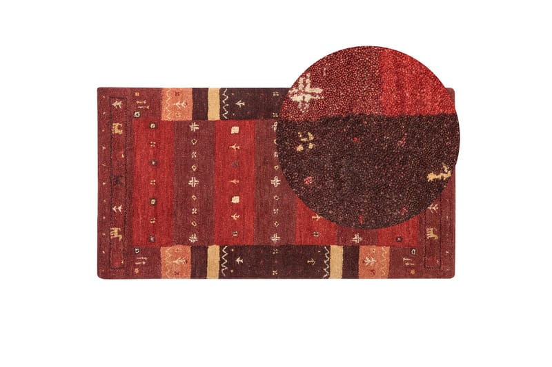 Sinanli Ryamatta 80x150 cm - Röd - Textil & mattor - Mattor - Modern matta - Ryamatta & luggmatta