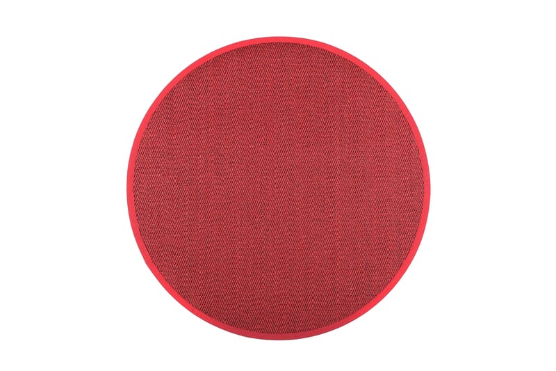 Barrakuda Matta Rund 133 cm Röd - Vm Carpet - Textil & mattor - Mattor - Modern matta - Sisalmattor