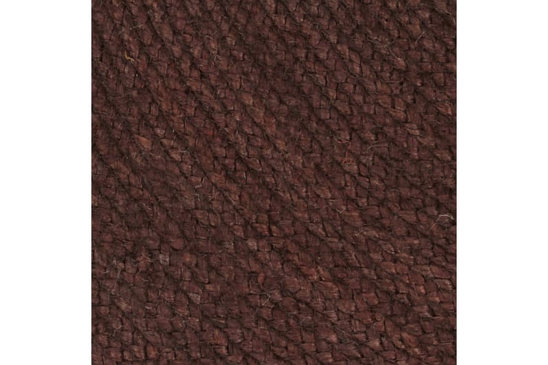 Handgjord jutematta rund 150 cm brun - Brun - Textil & mattor - Mattor - Modern matta - Sisalmattor