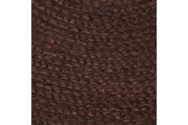 Handgjord jutematta rund 150 cm brun - Brun - Textil & mattor - Mattor - Modern matta - Sisalmattor
