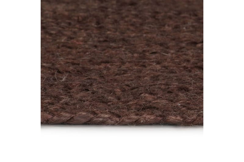 Handgjord jutematta rund 150 cm brun - Brun - Textil & mattor - Mattor - Modern matta - Sisalmattor