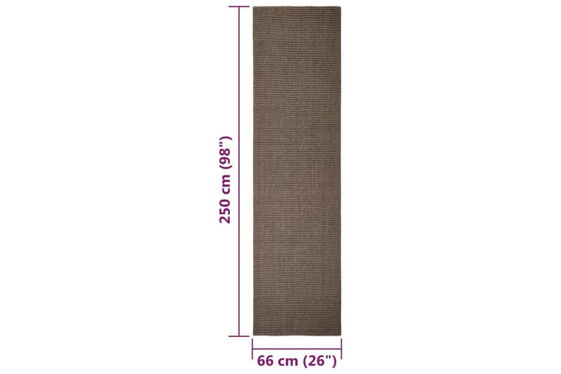 Matta naturlig sisal 66x250 cm brun - Brun - Textil & mattor - Mattor - Modern matta - Sisalmattor