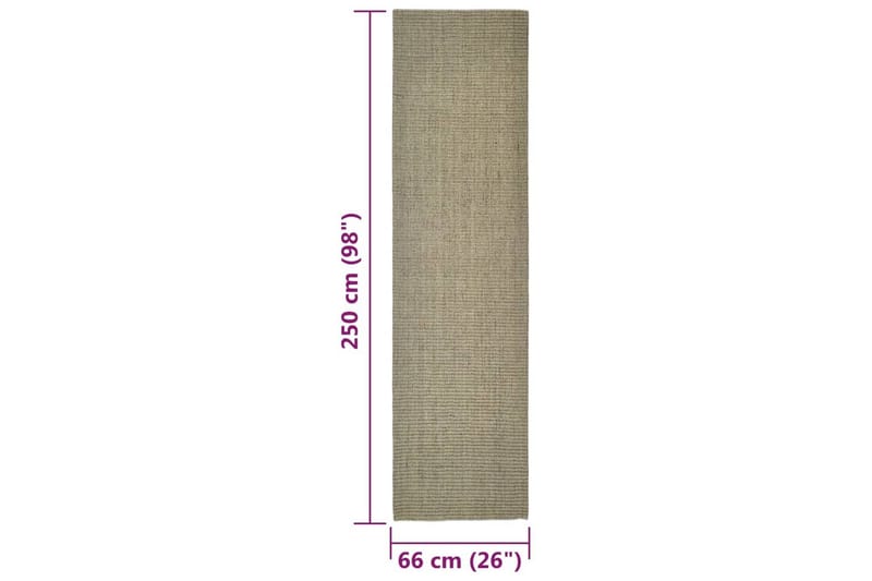 Matta naturlig sisal 66x250 cm taupe - Taupe - Sisalmattor - Jutemattor & hampamattor