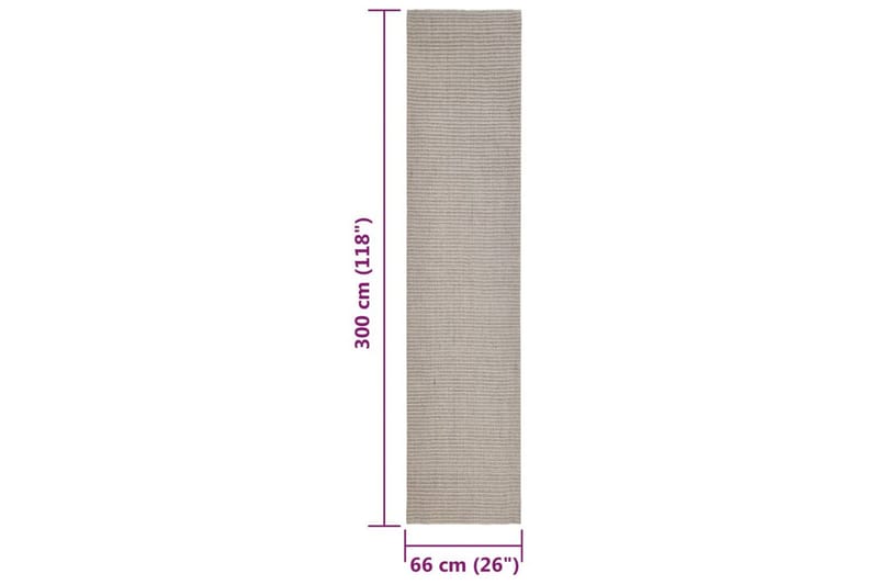 Matta naturlig sisal 66x300 cm sand - Kräm - Textil & mattor - Mattor - Modern matta - Sisalmattor