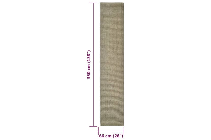 Matta naturlig sisal 66x350 cm taupe - Taupe - Sisalmattor - Jutemattor & hampamattor