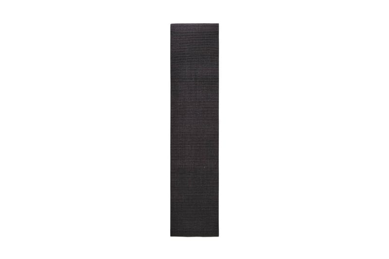 Matta naturlig sisal 80x350 cm svart - Svart - Sisalmattor - Jutemattor & hampamattor