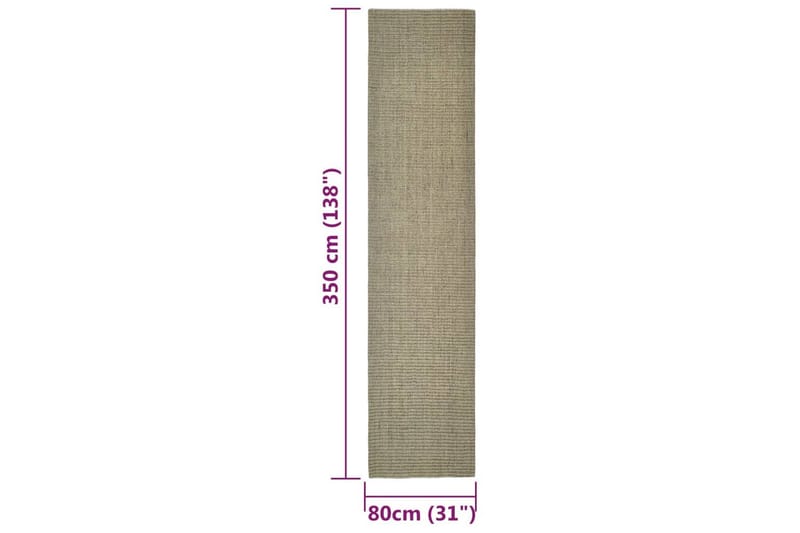 Matta naturlig sisal 80x350 cm taupe - Taupe - Sisalmattor - Jutemattor & hampamattor