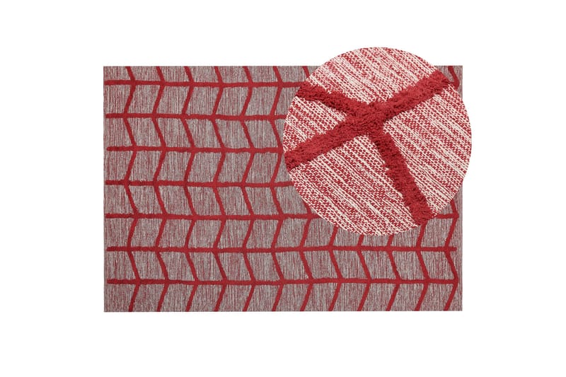 Sivas Bomullsmatta 140x200 cm - Röd - Textil & mattor - Mattor - Modern matta - Bomullsmatta