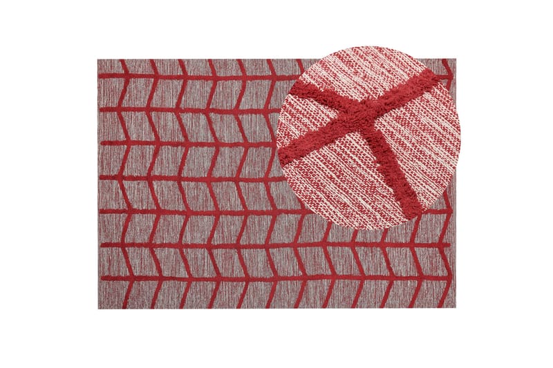Sivas Bomullsmatta 160x230 cm - Röd - Textil & mattor - Mattor - Modern matta - Bomullsmatta